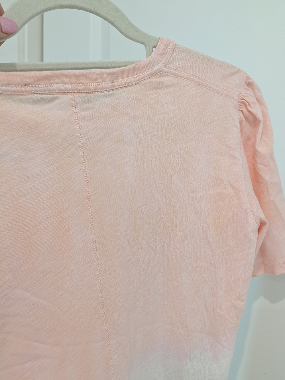 Veronica Beard Pink Tie-Dye Ombre Short Sleeve Tee Pink White Cream - Picture 5 of 9
